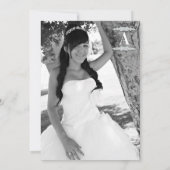 Platinum Ivory Princess Heart Tiara Birthday Foto Einladung (Rückseite)