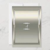 Platinum Ivory Princess Heart Tiara Quinceañera Einladung (Rückseite)