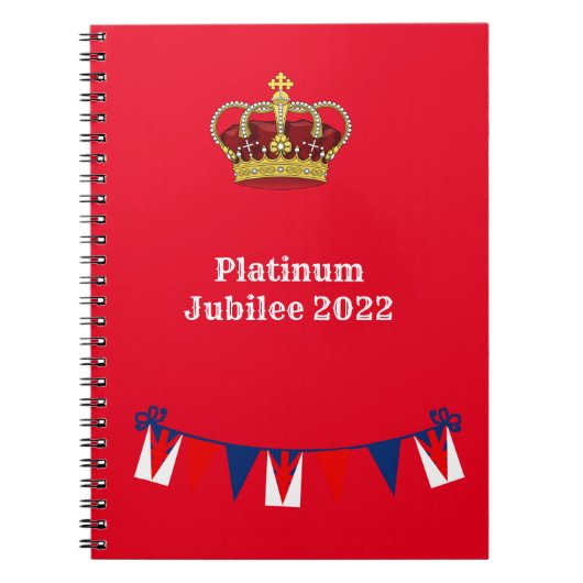 Platinum Jubilee 2022 Celebration Notizblock (Vorderseite)