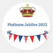 Platinum Jubilee 2022 Classic Round Sticker (Vorderseite)