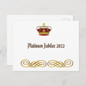 Platinum Jubilee 2022 Crown Postkarte (Vorne/Hinten)