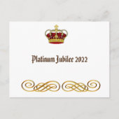 Platinum Jubilee 2022 Crown Postkarte (Vorderseite)