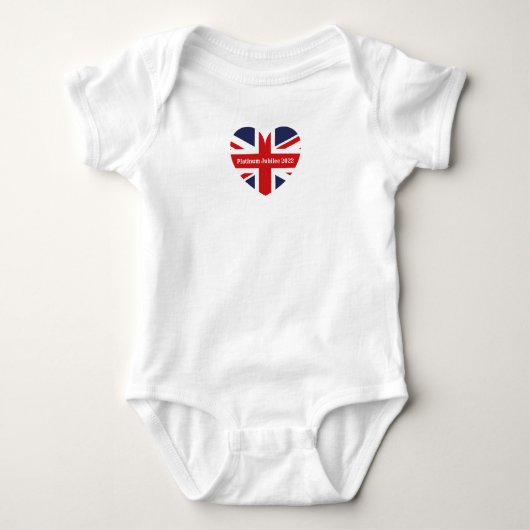 Platinum Jubilee 2022/England Flag Baby Strampler (Vorderseite)