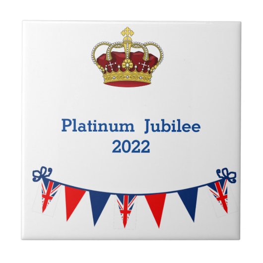 Platinum Jubilee 2022 Fliese (Vorderseite)