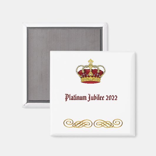 Platinum Jubilee 2022 Magnet (Vorderseite/Rückseite)