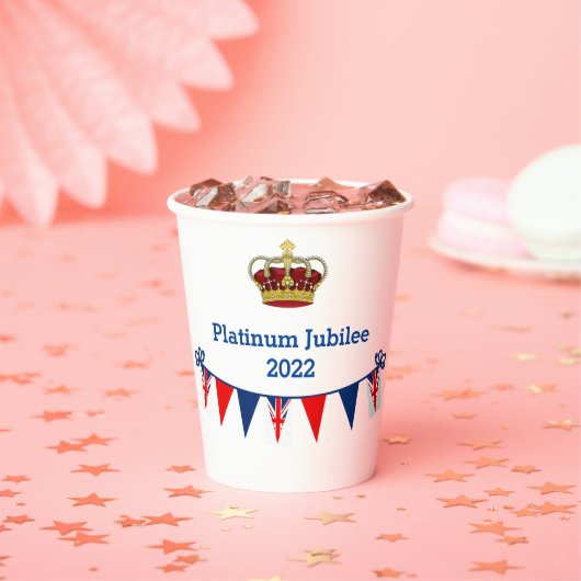 Platinum Jubilee 2022 Paper Cups Pappbecher (Insitu)
