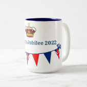 Platinum Jubilee 2022 Zwei-Tone-Kaffee-Tasse Zweifarbige Tasse (VorderseiteRechts)