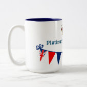 Platinum Jubilee 2022 Zwei-Tone-Kaffee-Tasse Zweifarbige Tasse (Links)