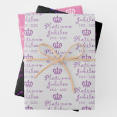 Platinum Jubilee Monarchy Wrapping Paper Sheet Set Geschenkpapier Set (Beispiel)