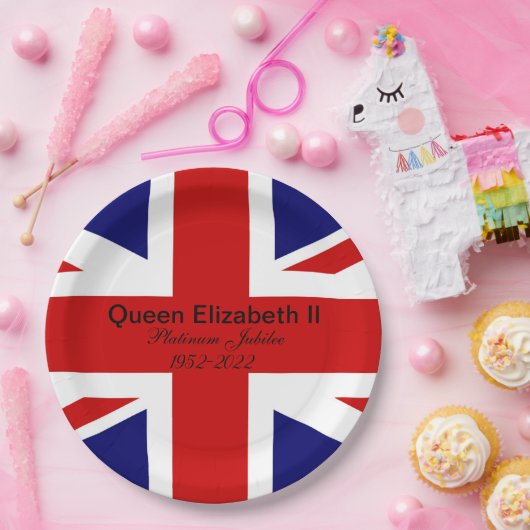 Platinum Jubilee.  Pappteller (Party)