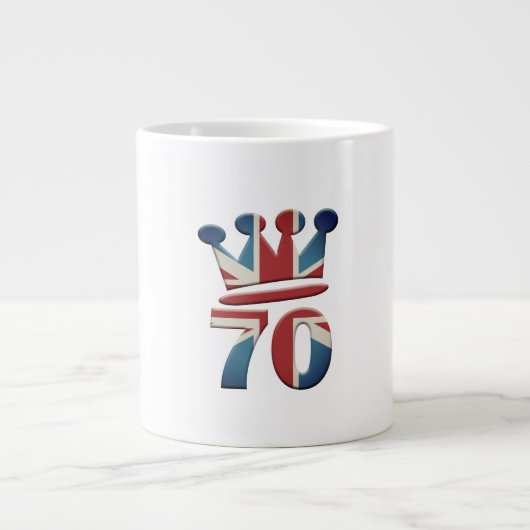 Platinum Jubilee Queen Elizabeth 70 Jahre Jumbo-Tasse (Vorderseite)