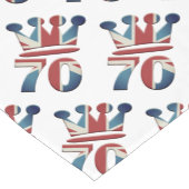 Platinum Jubilee Queen Elizabeth 70 Jahre Kurzer Tischläufer (Ecke)