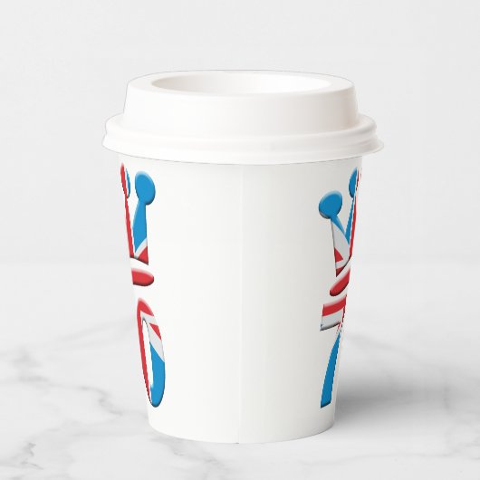 Platinum Jubilee Queen Elizabeth 70 Jahre Pappbecher (Rechts)