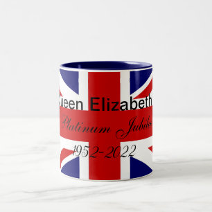 Platinum Jubilee.  Zweifarbige Tasse