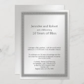 Platinum Leaf 20. Hochzeitstag Einladung (Vorne/Hinten)