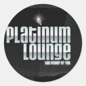 Platinum Lounge Sticker (schwarz) (Vorderseite)