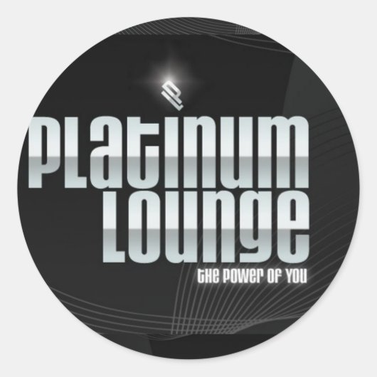 Platinum Lounge Sticker (schwarz) (Vorderseite)