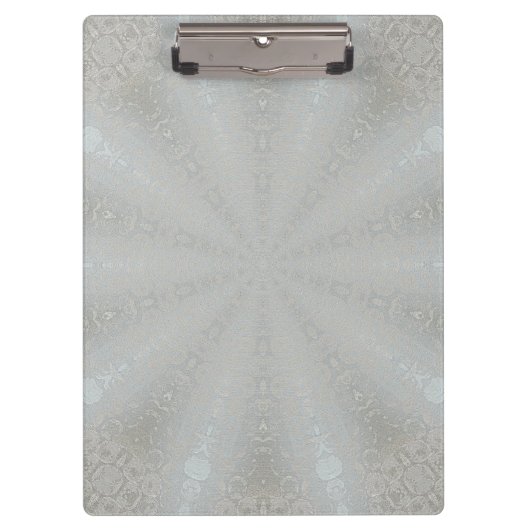 Platinum Metallic Look Silver Gray Clipboards Klemmbrett (Vorderseite)