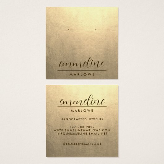 Platinum Minimalistisch Earring Juwelier Display C (Vorne & Hinten)