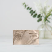 Platinum Pearl Mixed Media Abstract Visitenkarte (Stehend Vorderseite)