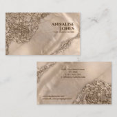 Platinum Pearl Mixed Media Abstract Visitenkarte (Vorne/Hinten)
