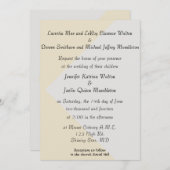 Platinum & Pearl Wedding Einladung mit Eltern (Vorne/Hinten)