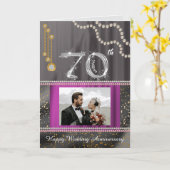 Platinum Pearls & Gemstone zum 70-jährigen Jubiläu Karte (Gelbe Blume)