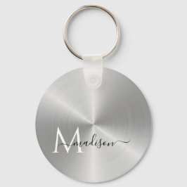 Platinum Radial Metallic Script Name Schlüsselanhänger