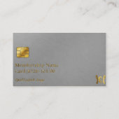 Platinum Silver Business Card Visitenkarte (Rückseite)