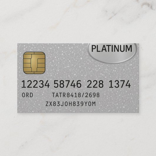 Platinum Silver Business Card Visitenkarte (Vorderseite)