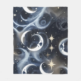 Platinum Silver Celestial Moon Blanket – Luxury Se Fleecedecke
