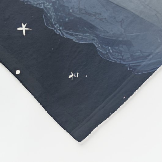 Platinum Silver Celestial Moon Blanket – Luxury Se Fleecedecke (Ecke)