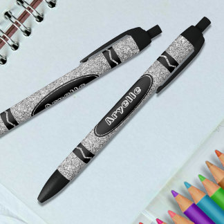 Platinum Silver Glitzer Crayon Individuelle Name P Kugelschreiber