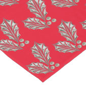 Platinum Silver Holly Table Runner Kurzer Tischläufer (Ecke)