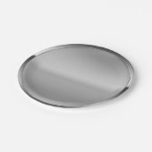 Platinum Silver Shine Personalisiertes Custom Part Pappteller (Schrägansicht)