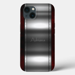 Platinum Silver Stainless Steel Print iPhone 15 Case-Mate iPhone Hülle