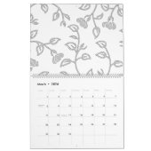 Platinum, Snow Drift, Star Dust dekoratives Design Kalender (Mär 2026)