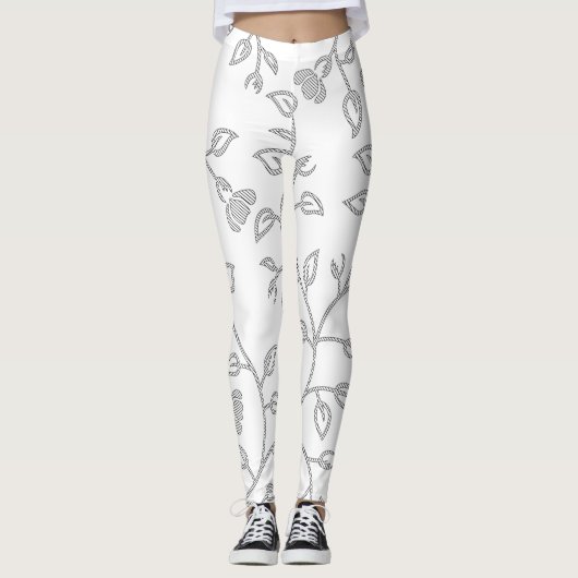 Platinum, Snow Drift, Star Dust dekoratives Design Leggings (Vorderseite)