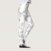Platinum, Snow Drift, Star Dust dekoratives Design Leggings (Rechts)