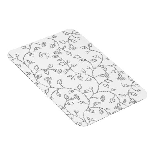 Platinum, Snow Drift, Star Dust dekoratives Design Magnet (Rechte Seite)