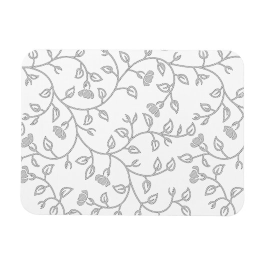 Platinum, Snow Drift, Star Dust dekoratives Design Magnet (Horizontal)