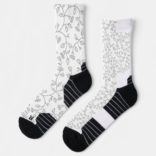 Platinum, Snow Drift, Star Dust dekoratives Design Socken (Links)