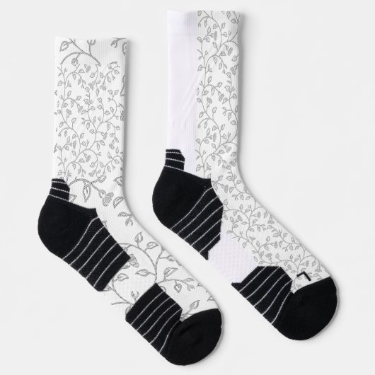 Platinum, Snow Drift, Star Dust dekoratives Design Socken (Rechts)