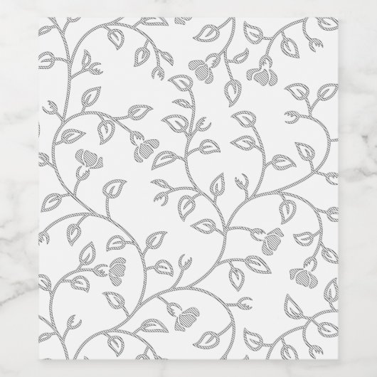 Platinum, Snow Drift, Star Dust dekoratives Design Weinetikett (Einzelnes Label)