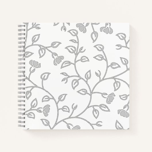 Platinum, Snow Drift, Star Dust Spiral Notebook Notizblock (Vorderseite)