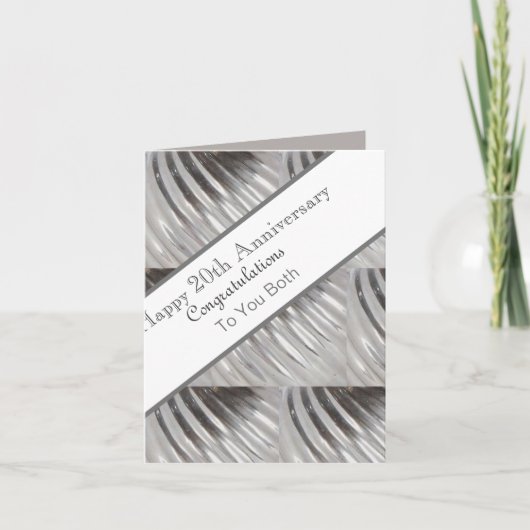 Platinum zum zwanzigsten Jahrestag der Hochzeit Karte (Vorderseite)