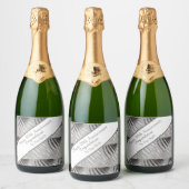 Platinum zum zwanzigsten Jahrestag der Hochzeit Schaumweinetikett (Flaschen)