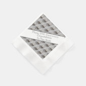 Platinum zum zwanzigsten Jahrestag der Hochzeit Serviette (Ecke)