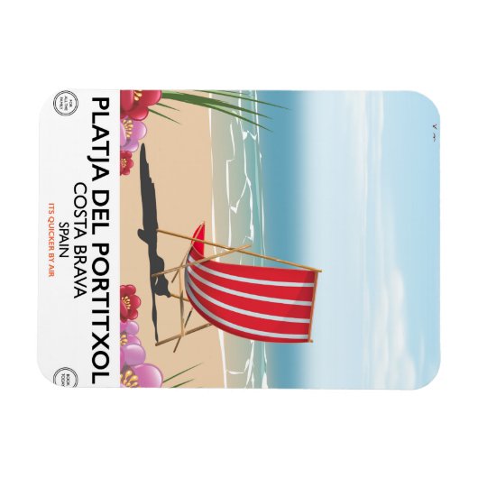 Platja del Portitxol, Costa Brava, Spanien Magnet (Horizontal)