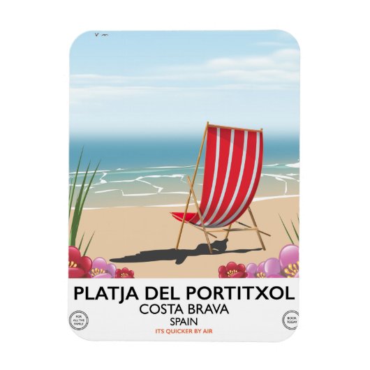 Platja del Portitxol, Costa Brava, Spanien Magnet (Vertikal)